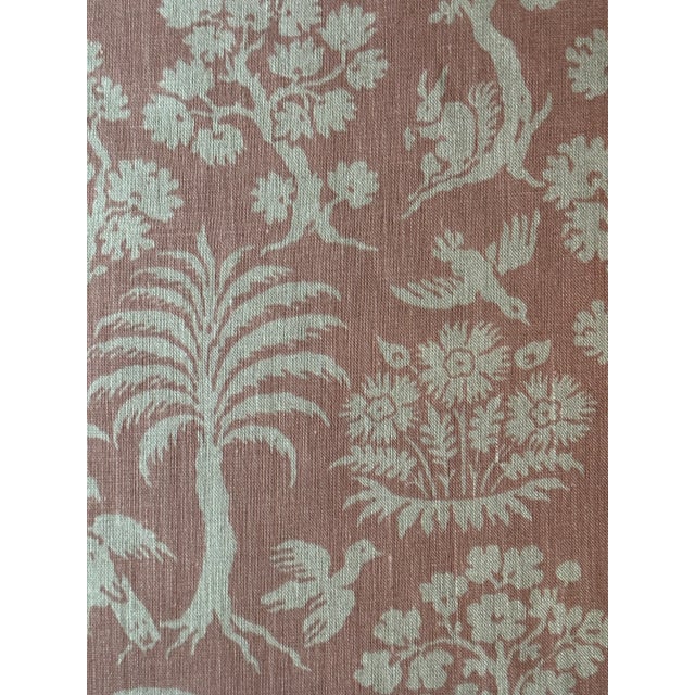 Schumacher Schumacher Woodland Silhouette Linen Fabric 2 5/8 Yards in Rhubarb For Sale - Image 4 of 6