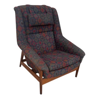 Mid 20th Century Folke Ohlsson for Dux Recliner and Lounge Chair For Sale