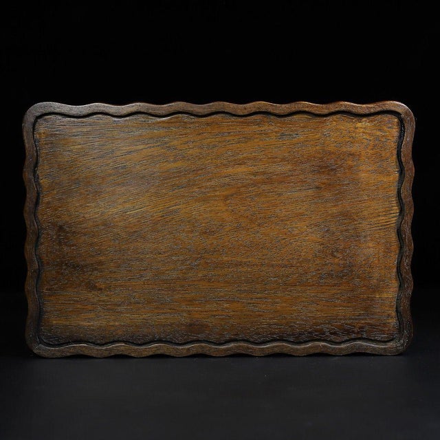 Wood Huali Rosewood Tray Inlaid With Mother-of-Pearl For Sale - Image 7 of 9