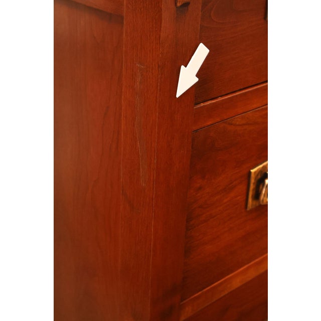 Stickley Mission Collection Pair Of Cherry Three Drawer Nightstands For Sale - Image 18 of 18