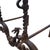 A palatial pair of Spanish wrought iron andirons measuring 37" h x 22" w x 25" deep.circa 1830.