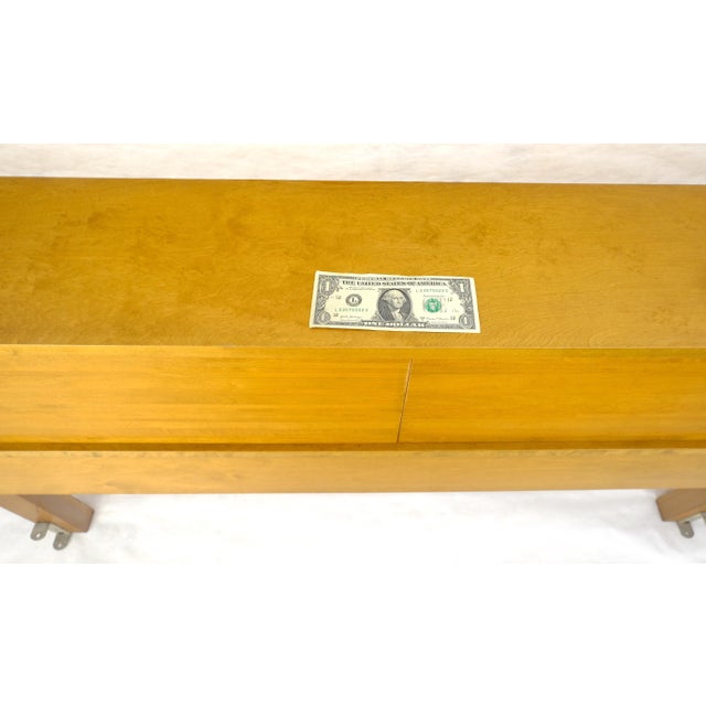 Edmund Spence Blond Birch 92" Long Headboard Bed w/ Storage Compartment c1960s For Sale - Image 11 of 15