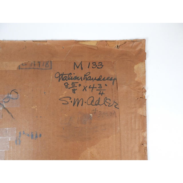 Wood Small Mid 20th Century Samuel Adler Abstract Painting For Sale - Image 7 of 7