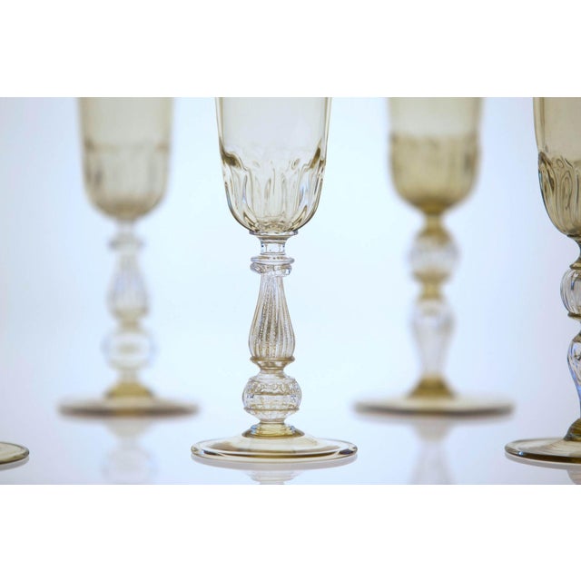 Champagne Flutes by Cenedese, Set of 6 For Sale - Image 14 of 18