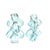 Italian Aquamarine and Diamond Chandelier Earrings in 18k White Gold, Circa 1990, Pair For Sale - Image 4 of 13