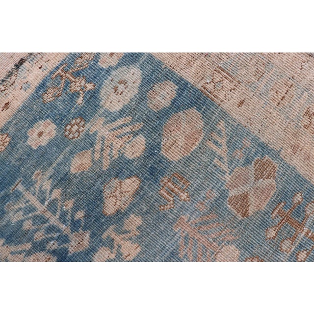 Persian Kurdish Antique Rug With Tribal Design in Light Blue, Teal, and Cream For Sale - Image 11 of 11