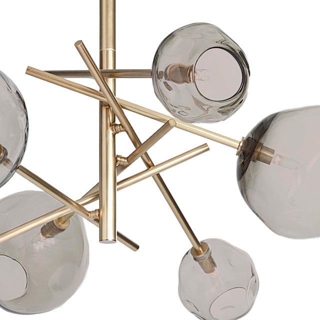 Regina Andrew Molten Chandelier With Smoke Glass (Natural Brass) For Sale In Detroit - Image 6 of 7