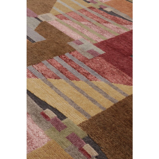 Contemporary Scandinavian Style Geometric Wool Rug, by Rug & Kilim, India For Sale In New York - Image 6 of 10