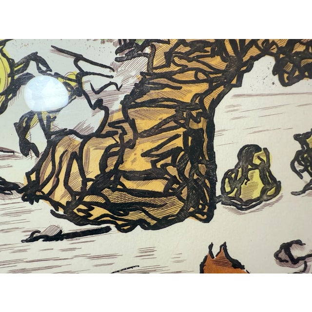 1984 Vintage Original Salvador Dali "Horses on Shore" LMT Ed Surrealism Print Art For Sale - Image 11 of 15
