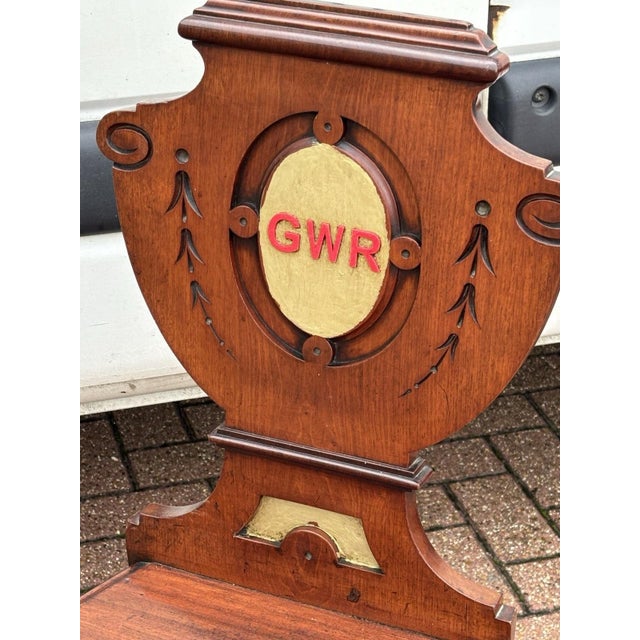 Victorian Mahogany Waiting Room Chair For Sale - Image 4 of 7