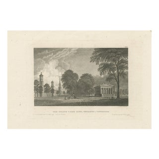 Joseph Meyer and Hermann Meyer, Yale College and State House New Haven Connecticut, 1850, Engraving For Sale
