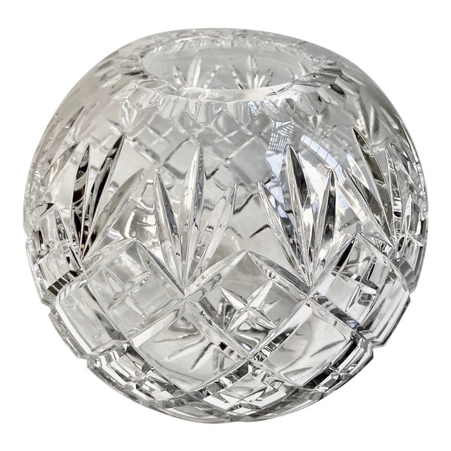 Vintage Cut Crystal Rose Bowl Vase Chairish