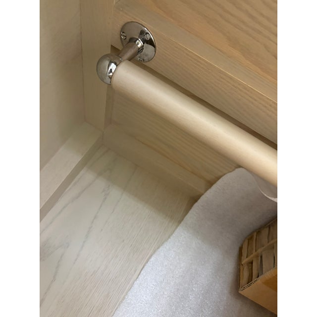 Rh Maison Armoire (Wardrobe or Media) – Light Oak Solid Hardwood Construction | French-Inspired Design | Pewter Hardware For Sale - Image 16 of 18