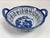 Vintage Chinese Porcelain Blue & White Handled Basket For Sale - Image 4 of 9