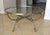Italian 1960's Vintage Jansen Style Italian Brass Steel Round Coffee Table For Sale - Image 3 of 13