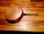Beautiful, professional quality, Vintage, French copper, shallow saucepan , cast iron handle and copper rivets.