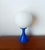 1970s Space Age Table Lamp in Blue and Opaline, 1970 For Sale - Image 5 of 11