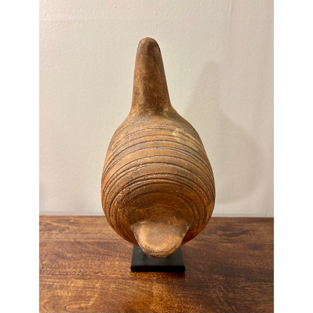 Brown Rare 1960s Aldo Londi for Bitossi Italian Ceramic Bird Sculpture For Sale - Image 8 of 9