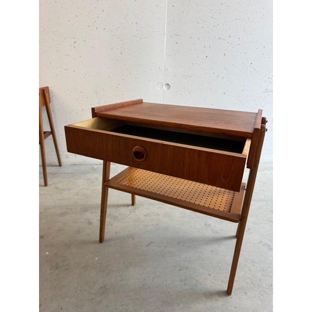 Mid-Century Teak Bedside Table from AB Carlström For Sale - Image 4 of 7