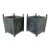 Neoclassical Metal Planters With Laurel Wreath Motif, Pair For Sale