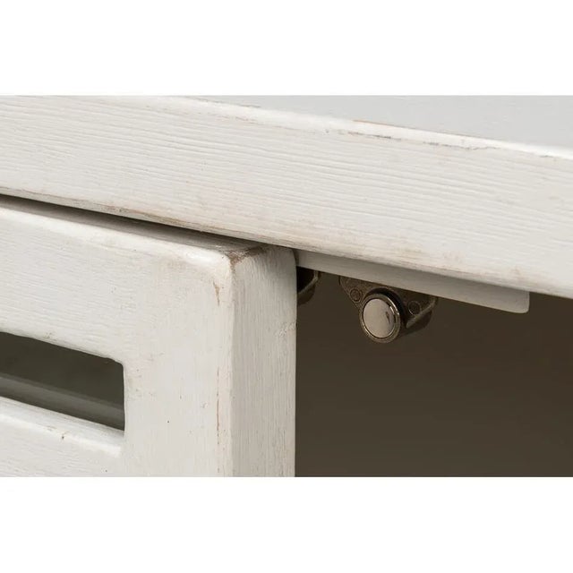 Slatted White Sideboard For Sale - Image 9 of 11