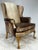 This custom wingback chair from Pablo Sota Designs began as a North Carolina–crafted frame and has been completely rebuilt...