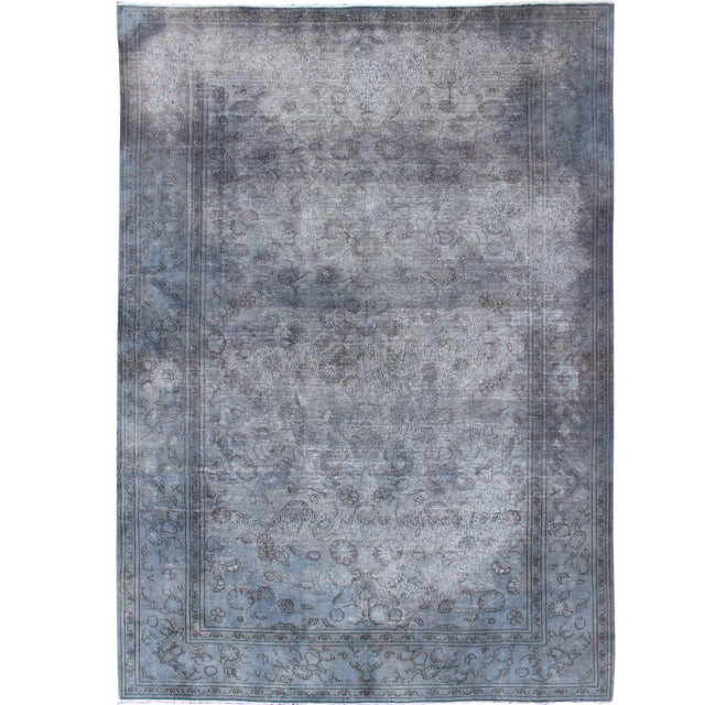 Keivan Woven Arts Vintage Indian Amritsar Rug in Gray Tones and Brown Highlights For Sale