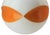 Mid-Century Modern Mid-Century Modern Space Age Orange and White Italian Opaline Glass Globular Lampshade, 1970s For Sale - Image 3 of 6