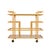 Worlds Away Matthew Izzo Home Ireland Geometric Hand Finished Gold Leaf Bar Cart on Casters With Two Mirror Shelves For Sale - Image 4 of 5