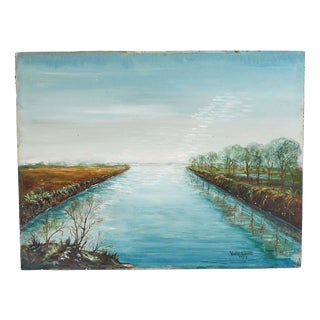 Velio Sanvito, Water and Nature, 1973, Oil on Canvas For Sale