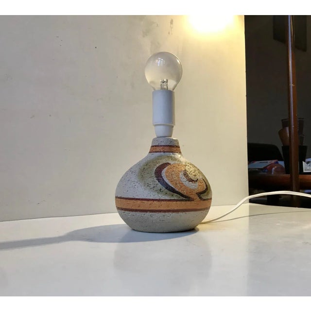 Small hand-glazed table light in Chamotte Clay. Designed by Noomi Backhausen and manufactured by Søholm in Denmark during...