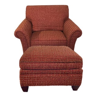 Contemporary Stickley Chesapeake Chair and Ottoman For Sale