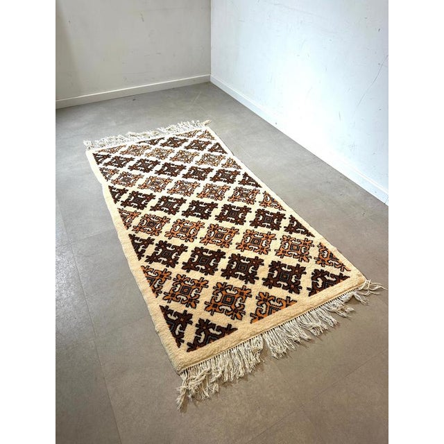 Textile Vintage Tunisian Hand-Knotted Wool Rug For Sale - Image 7 of 7