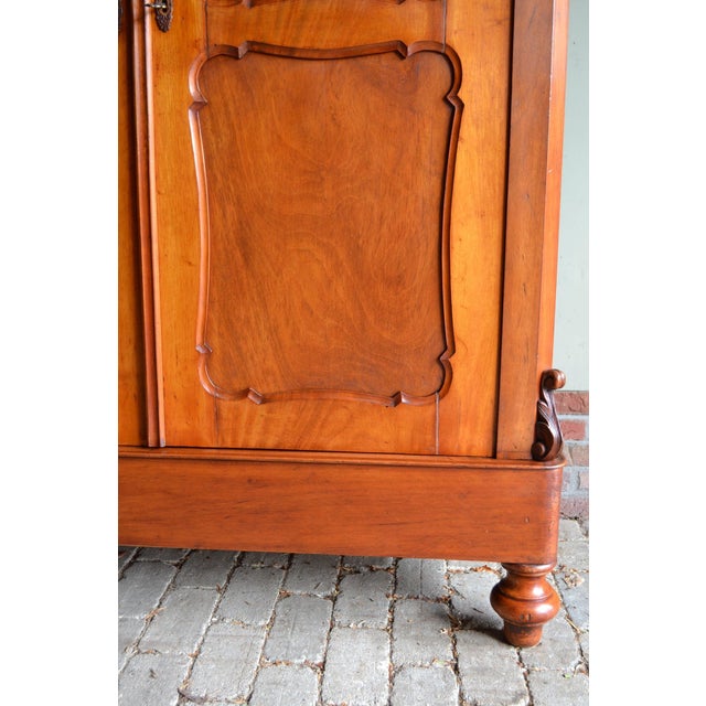 Antique Mahogany Biedermeier Maids Cupboard For Sale - Image 6 of 10