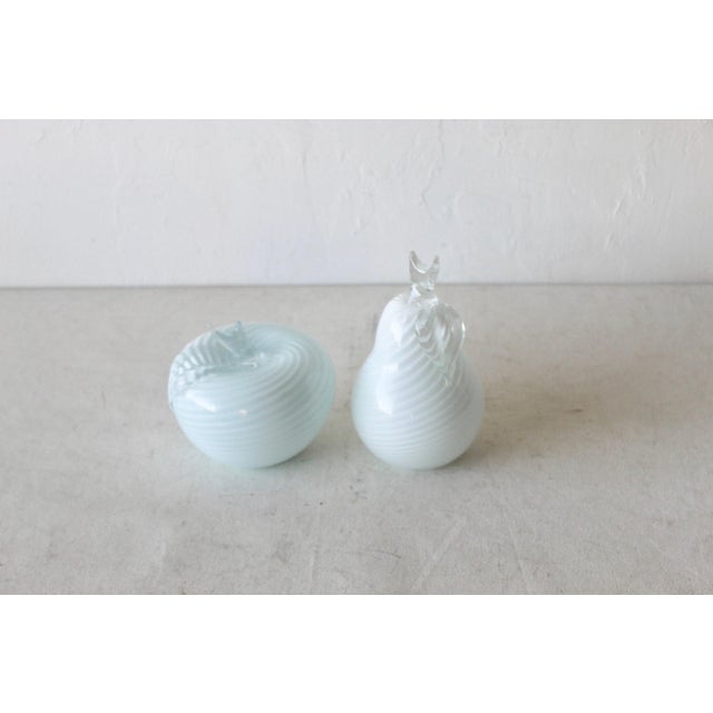 Glass 1970s Murano Style Apple and Pear Glass Sculptures- Set of 2 For Sale - Image 7 of 9