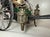 Antique 19th Century Handmade Mixed Media Tole Running Rickshaw Mini Sculpture For Sale - Image 14 of 18