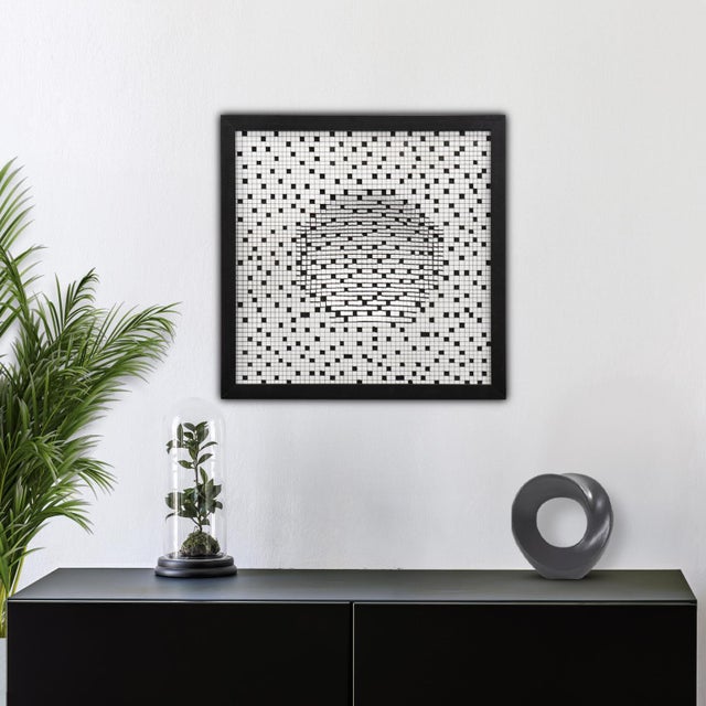 Wood Topstitch Tiled Wall Art For Sale - Image 7 of 8