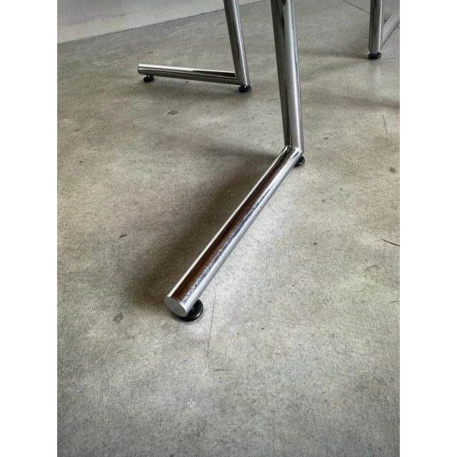 Vintage Table in Steel and Wood, 1970 For Sale - Image 6 of 7