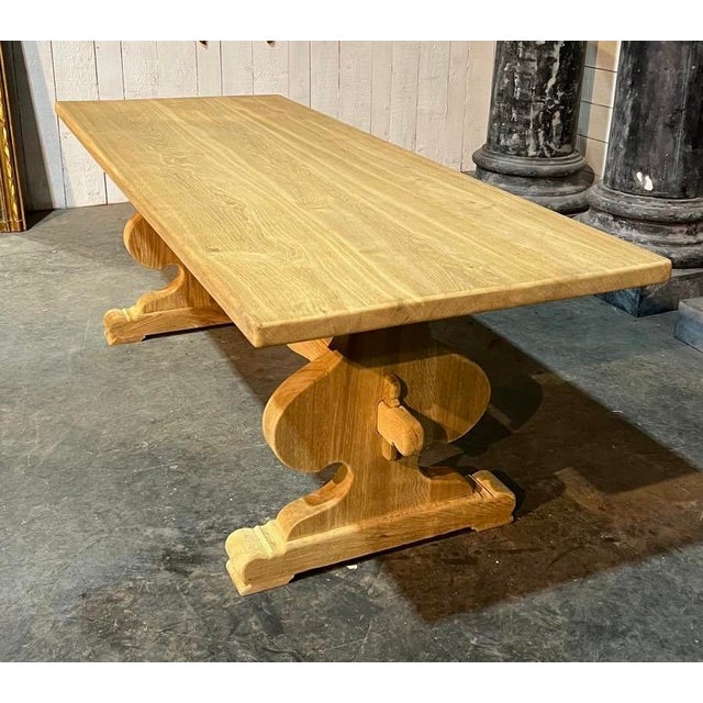 French Farmhouse Dining Table in Oak, 1925 For Sale - Image 3 of 18