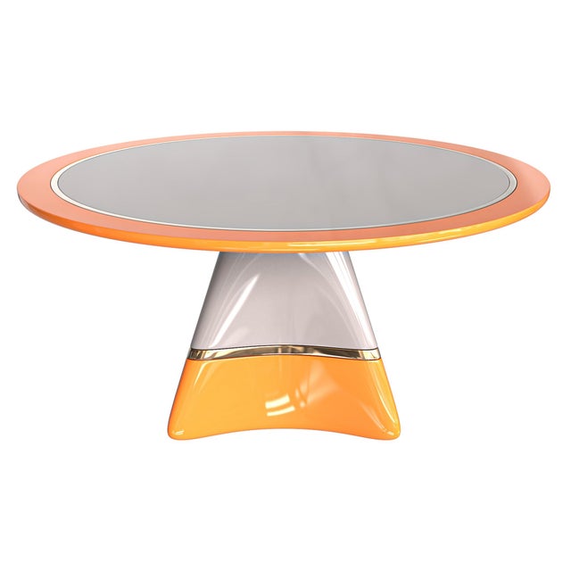"Savini" Round Table with Stainless Steel and Bronze Details Bizimyer Furniture. Unmatched. Unrivalled. Designed by Hasan...