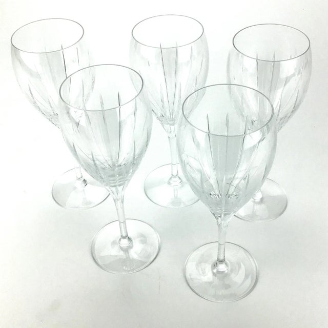 Glass Vintage French Christofle Iriana Wine Glasses Set of 5 For Sale - Image 7 of 12