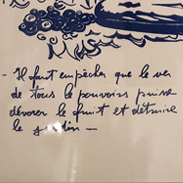 Old illustration of May 68 framed. Dimensions: Height: 52 cm - Width: 35 cm. This piece is designed in the style of the...