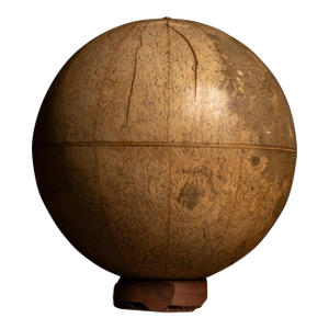 Vintage Rand McNally 12-Inch Lunar Globe With Custom Stand