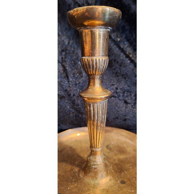 Antique Bronze Candlestick, 1790 For Sale - Image 3 of 5