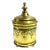 1960s Brass Lidded Etched Floral Jardiniere Snuff Jar For Sale
