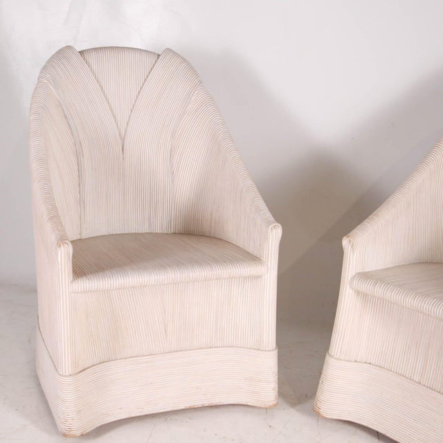 Ivory Rattan Armchairs by Betty Cobonpue, 1970s, Set of 2 For Sale - Image 8 of 18