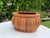 Contemporary Vintage Rattan Cachepot With Decorative Wood Trim For Sale - Image 3 of 12