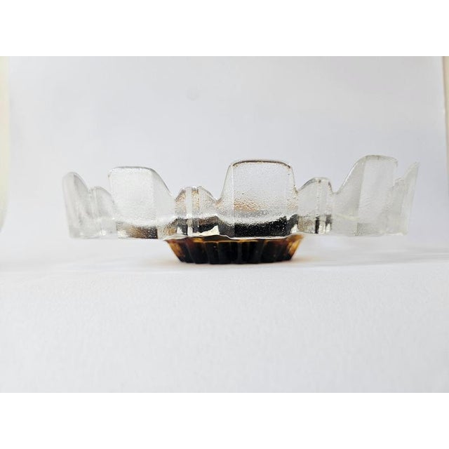 1960s Mid-Century Glass Ulpukka Serving Dish Glass Bowl from Humppila, Finland, 1960s For Sale - Image 5 of 13