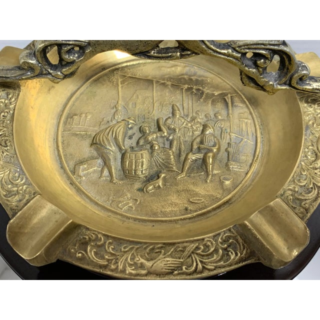 Bronze 1940’s French Heavy Bronze Ashtray on Stand For Sale - Image 8 of 10