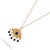 Metal Sapphire Eye Horizon Onyx Gold Necklace For Sale - Image 7 of 9